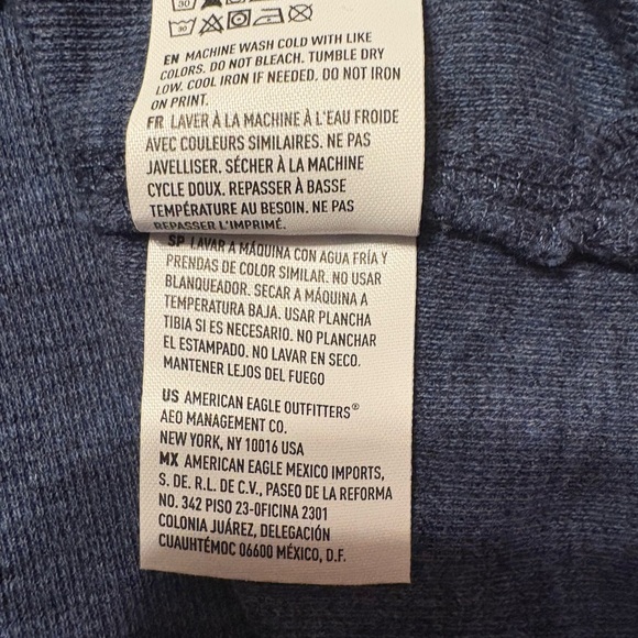 American Eagle Outfitters Blue and Gray Long Sleeve Tee Active Flex - Picture 6 of 7